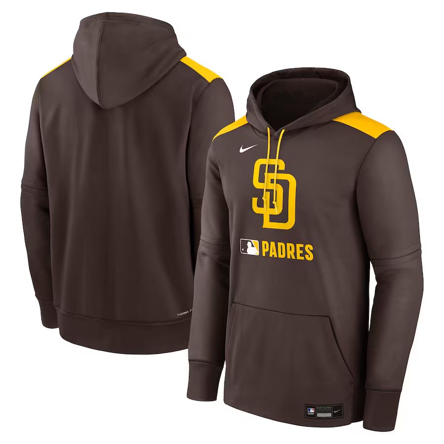 Men 2025 MLB San Diego Padres Brown Nike hoodie style 1->san diego padres->MLB Jersey